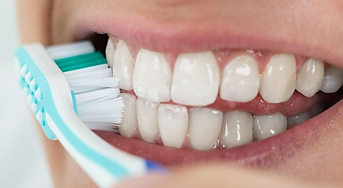 brushing teeth