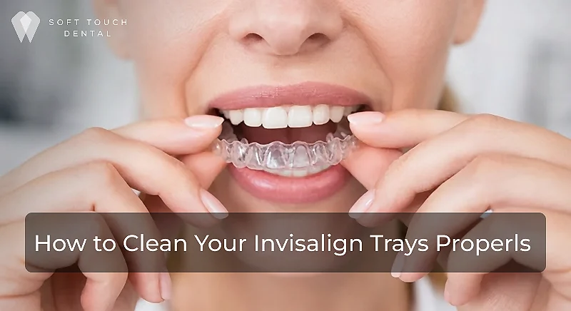 How to clean Invisalign trays — clear aligner tray close-up